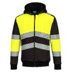 Portwest PW377 - PW3 Class 1 zippz&aacute;ros t&eacute;li kapucnis pul&oacute;ver S&aacute;rga/Fekete 3XL term&eacute;kfot&oacute;