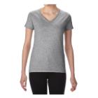 Gildan 4100 PremiumCotton women's V-neck T-shirt, gray, 185g 90% cotton 10% PE product photo