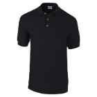 GILDAN 64800 fekete SOFTSTYLE ADULT DOUBLE PIQU&Eacute; p&oacute;l&oacute; S term&eacute;kfot&oacute;