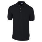 GILDAN 64800 SOFTSTYLE ADULT DOUBLE PIQU&Eacute; POLO BLACK M product photo