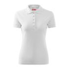 Collared T-shirt woman white 65% cotton, 35% polyester S product photo