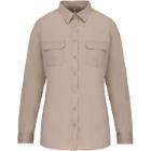 Kariban KA591 Damen-Safarihemd mit langen Ärmeln, beige, S Produktbild