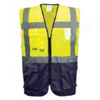 Portwest C476YNR Warsaw vezetői hi-viz mell&eacute;ny, s&aacute;rga/s&ouml;t&eacute;tk&eacute;k M term&eacute;kfot&oacute;