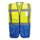 Portwest C476YRB Warsaw Executive Hi-Vis Vest, Yellow/Blue product photo