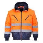 Portwest PJ50ONR Hi-Vis 3in1 Pilot jacket, orange/ blue product photo
