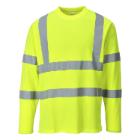 Portwest S278YER Hi-Vis Yellow Hi-VisLong Sleeve t-shirt, 55%PAM, 45%PES, 175g product photo
