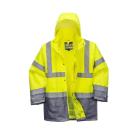 Portwest S768YGY Hi-Vis Executive 5in1 kab&aacute;t, citroms&aacute;rga/sz&uuml;rke XL term&eacute;kfot&oacute;