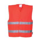 Portwest C474 Hi-Vis vest with 2 reflective stripes across, red S/M product photo