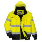 Portwest C465YBR Two-tone Hi-Vis bomber jacket, yellow/black S product photo