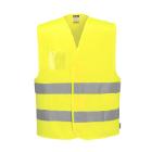 Portwest C475 j&oacute;ll&aacute;that&oacute;s&aacute;gi mell&eacute;ny, dupla azonos&iacute;t&oacute;k&aacute;rtya tart&oacute;val, s&aacute;rga,L/XL term&eacute;kfot&oacute;