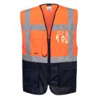 Portwest C476ONR Warsaw vezetői hi-viz mell&eacute;ny, narancs/navy 3XL term&eacute;kfot&oacute;
