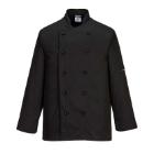Portwest C834BKR Somerset Chef Jacket, Black product photo