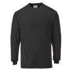 Portwest FR11 Flame Retardant Antistatic Black Long Sleeve T-Shirt S-3XL product photo