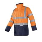 Sioen ELLISTON l&aacute;ng&aacute;ll&oacute;, antisztatikus hi-vis esőkab&aacute;t, narancs/k&eacute;k S term&eacute;kfot&oacute;