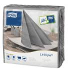 Tork 478728 Linstyle Din szalv&eacute;ta, sz&uuml;rke, 39x39cm,1 r&eacute;teg, 1/4 hajt, 600db/krt term&eacute;kfot&oacute;