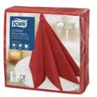 Tork 478854 Premium Linstyle Dinner szalv&eacute;ta, piros sz&iacute;n, 1/4 hajtott term&eacute;kfot&oacute;