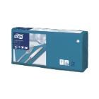 Tork 477845 Lunch napkin, teal color, 2 layers, 32.8x32.5cm, 1/4 folded product photo