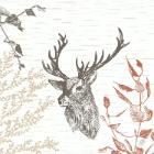 Duni 204423 Klasszik szalv&eacute;ta, WOOD & DEER, 40 x 40 cm, 4r, 1/4, 6x50db/krt, (K) term&eacute;kfot&oacute;