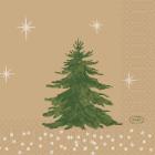 Duni 208483 Humble trees szalv&eacute;ta, drapp, 24x24 cm,3 r&eacute;t., 1/4 hajt., 50 db/csom term&eacute;kfot&oacute;
