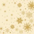 Duni 211551 Bio Dunisoft Stargazing Cream napkins, 40x40cm, 1/4 fold, 60 pcs/pac product photo