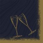 Duni 211607 Bio Dunisoft Sparkly Cheers napkins, 40x40cm, 1/4 fold, 60 pcs/pack (C) product photo