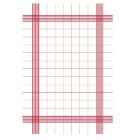 Dunilin 173006 Towel napkin, white/red, 38x54cm product photo