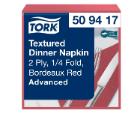 Tork 509417 Textured szalvéta, bordó, 2 rét.,39x39,5cm,1/4 hajt,50db/csomag termékfotó