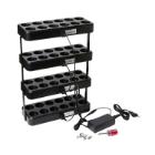 Duni 183178 adapter szett, 4-emeletes t&ouml;ltő&aacute;llom&aacute;s, LED l&aacute;mp&aacute;k t&ouml;lt&eacute;s&eacute;hez term&eacute;kfot&oacute;