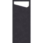 Duni 171460 Sacchetto evőeszk&ouml;ztok szalv&eacute;t&aacute;val, fekete, 11,5x23 cm, 60db/csom term&eacute;kfot&oacute;