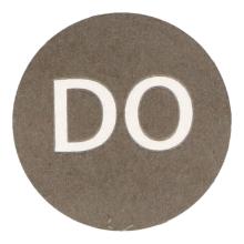Etiket 19mm rond haccp donderdag zwart wik 2b rol a 500 Productfoto