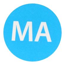 Etiket 19mm rond haccp maandag blauw wik 2b rol a 500 Productfoto