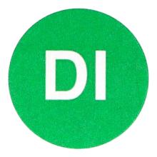 Etiket 19mm rond haccp dinsdag groen wik 2b rol a 500 Productfoto