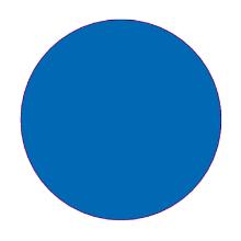 ETIKET 30MM ROND VOLVLAK BLAUW MC WIK 1B ROL A 1000 #2 Productfoto
