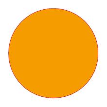 ETIKET 30MM ROND VOLVLAK ORANJE MC WIK 1B ROL A 1000 #2 Productfoto