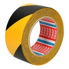 Tape pvc zwart/geel 50 mm x 33 meter tesa 4169 Productfoto