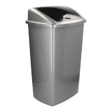 AFVALBAK 50L GRIJS MET SWINGDEKSEL 31X40X68CM PP Productfoto