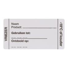 ETIKET 35X70MM HACCP VRIEZER WIT VELLUM WIK 3B ROL A 250 Productfoto
