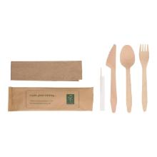 BESTEKSET HOUT KRAFT MES-VORK-LEPEL-TANDENSTOKER-SERVET Productfoto