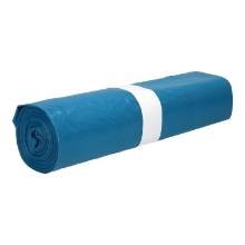 Afvalzak ldpe 45my 80x110cm blauw recycled rol a 20 st Productfoto
