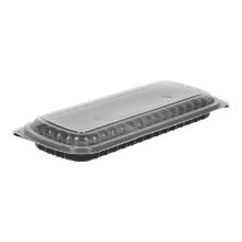 BAK PP RH 420X180X10MM 1275CC ZWART + DEKSEL PP TRANSPARANT TBV RIBTRAY HEEL Productfoto