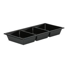 BAK RPET RH 250X120X31MM 600CC 3 VAKS ZWART GOURMET EXPRESS Productfoto