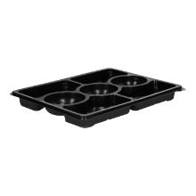 SCHAAL RPET 320X250X33MM 7 VAKS ZWART ZEN Productfoto