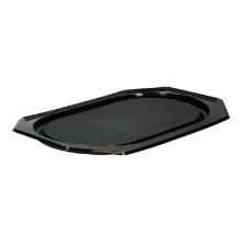 SCHAAL RPET OVAAL 550X360X30MM ZWART CATERING Productfoto