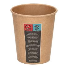 BEKER KARTON+PE WARM DRANK 8OZ KRAFT DIA 80MM Productfoto