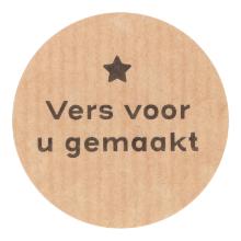ETIKET 40MM ROND VERS VOOR U GEMAAKT BRUIN MC WIK 2B ROL A 1000 #2 Productfoto