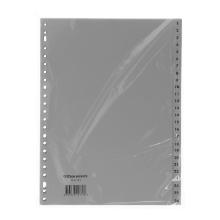 TABBLAD PP A4 GRIJS 52 TABS GENUMMERD 23-GAATS Productfoto