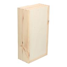 WIJNFLESKIST HOUT 2 FLES 335X185X95MM MET SCHUIFDEKSEL Productfoto