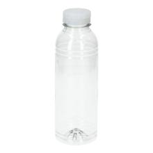 FLES RPET 500CC TRANSPARANT + DOP NATUREL Productfoto