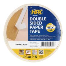 TAPE PAPIER DUBBELZIJDIG WIT 15MMX50MTR Productfoto