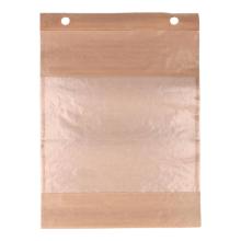 ZAK BROOD PAPIER 280+2X40X350MM BRUIN KRAFT + PERGAMIJN VENSTER #2 Productfoto